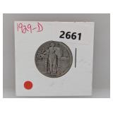 1929-D 90% Silv Standing Liberty Quarter