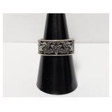 .925 Sterl Celtic Design Band Ring Sz 8.5