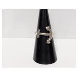 .925 Sterl Anchor Ring Sz 7