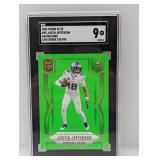 2025 Elite Justin Jefferson Lime Green/999 SGC 9