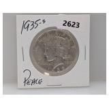 1935-S 90% Silv Peace $1 Dollar