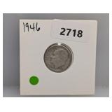 1946 90% Silv Roos Dime
