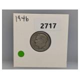 1946 90% Silv Roos Dime