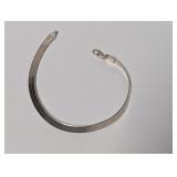8" .925 Sterl Herringbone Chain Bracelet