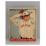 1933 Goudey #16 George Bladeholder Browns Damaged
