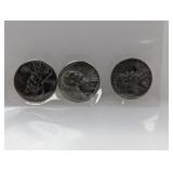 (3) 1943 Steel War Cents