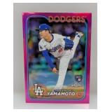 2024 Topps Chrome Yoshinobu Yamamoto Pink Rookie
