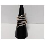 .925 Sterling Adj Abstract Statement Ring