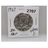 1967 40% Silv JFK Half $1 Dollar