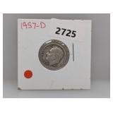 1957-D 90% Silv Roos Dime