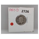 1957-D 90% Silv Roos Dime