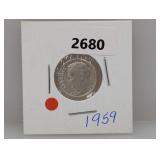 1959 90% Silv Roos Dime