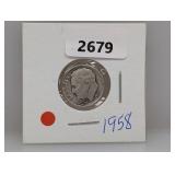 1958-D 90% Silv Roos Dime