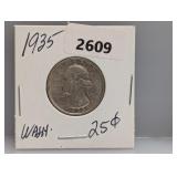 1935 90% Silv Wash Quarter