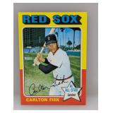 1975 Topps Baseball Carlton Fisk HOF Edges/Stain