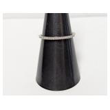 .925 Sterling Diamond Dainty Band Sz 7