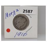 1910 90% Silv Barber Quarter