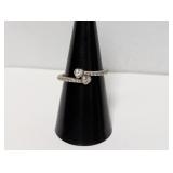 .925 Sterl Pandora Double Heart Ring Sz 7.5