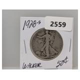 1928-S 90% Silv Walker Half $1