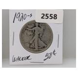 1920-S 90% Silv Walker Half $1