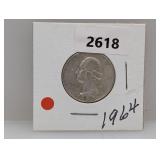 1964 90% Silv Wash Quarter