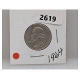 1964-D 90% Silv Wash Quarter