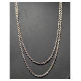 60" .925 Sterling Rope Chain Necklace (65.97G)