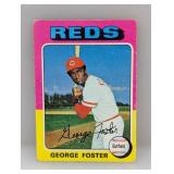 1975 Topps #87 Foster Big Red Machine Reds Damage