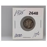 1925 90% Silv Mercury Dime