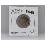 1920-D 90% Silv Mercury Dime