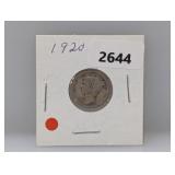 1920-D 90% Silv Mercury Dime