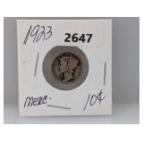 1923 90% Silv Mercury Dime