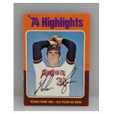 1975 Topps Baseball Nolan Ryan HOF Edges/Corners