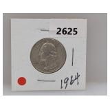 1964-D 90% Silv Wash Quarter