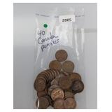(40) Mixed Date Canada Pennies