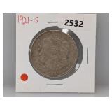 1921-S 90% Silv Morgan $1 Dollar