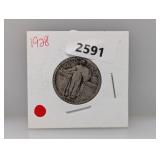 1928 90% Silv Standing Liberty Quarter