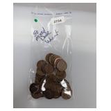 50 Mixed Date Wheat Cents