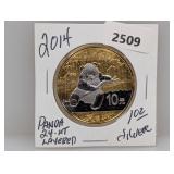 2014 24K Layered 1oz .99 Silv Panda