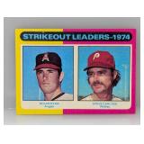 1975 Topps Baseball Ryan/Carlton Strikeout LDR HOF