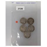 (5) Mixed Date Buffalo Nickels