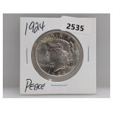 1924 90% Silv Peace $1 Dollar
