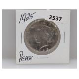 1925 90% Silv Peace $1 Dollar