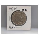 1923-D 90% Silv Peace $1 Dollar