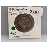 1942 .925 Silv Australian Florin