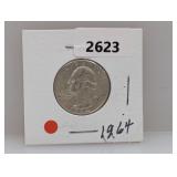 1964-D 90% Silv Wash Quarter