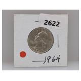 1964-D 90% Silv Wash Quarter