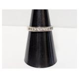 .925 Sterling Clear Stone Band Sz 7