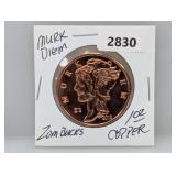 1oz .999 Copper Murk Diem Zombucks