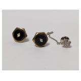 Cufflink Set and Tie Tack